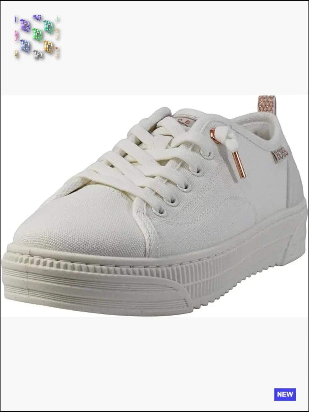 Women's Bobs Copa Sneaker Memory Foam Lace Up Casual Fashion Sneakers - Picture 1 of 7